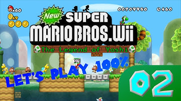 The Legend Of Yoshi - part 02 (100%) [NSMBW custom] - 1UP FARM !