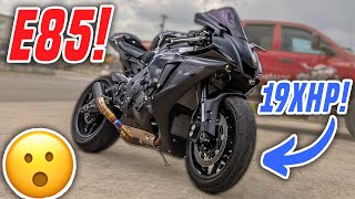 Yamaha R1 BIG HP GAINS on ECU Flash + E85! 😮