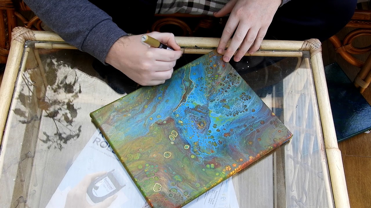 Acrylic Pouring How I like to fix ruined Paintings [4K] YouTube