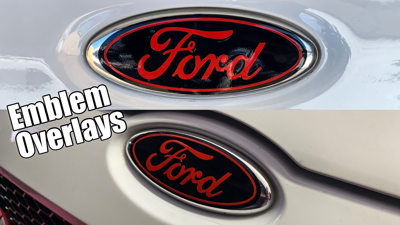 MOTORS Parts & Accessories Ford Emblem TINT Overlay Oval BLACKOUT Badge
