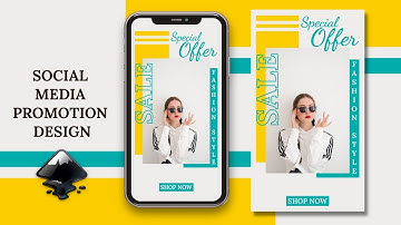 Social Media Stories Ads Promotion Design with Inkscape | Speed Art