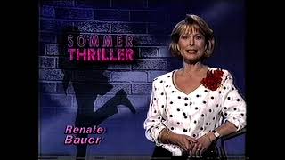 Trailer Spot ARD &quot;Sommerthriller&quot; + Ansage Programmansage Renate Bauer 15.7.1990