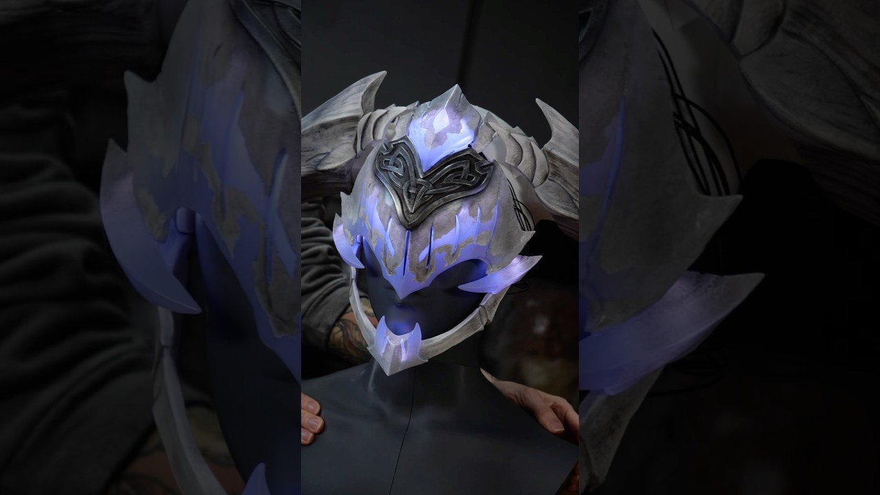 We built the Guardian Arkveld helmet #monsterhuntercosplay #monsterhunterwilds