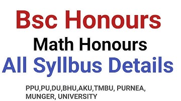 Bsc Math Honours Syllabus|Ug Honours Syllbus Part - 1/2/3|Educational point