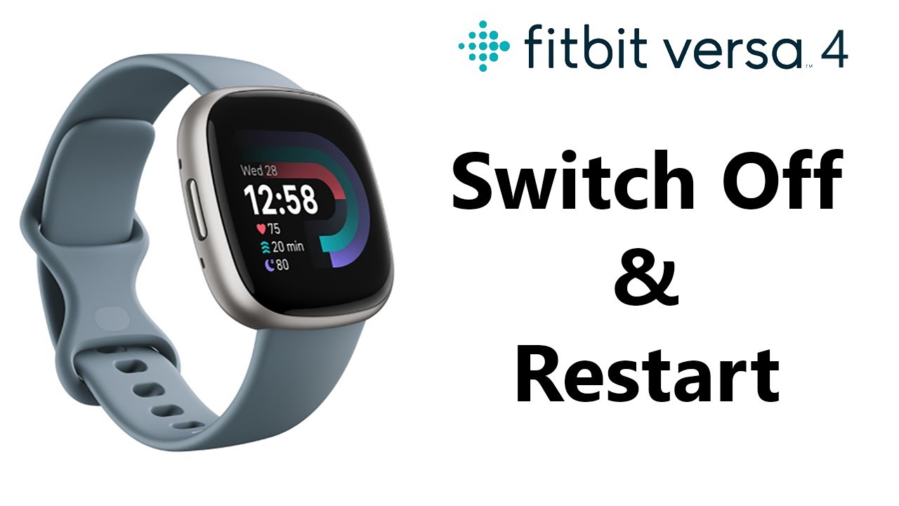 How To Turn ON, OFF and Restart Fitbit Versa 4 - YouTube