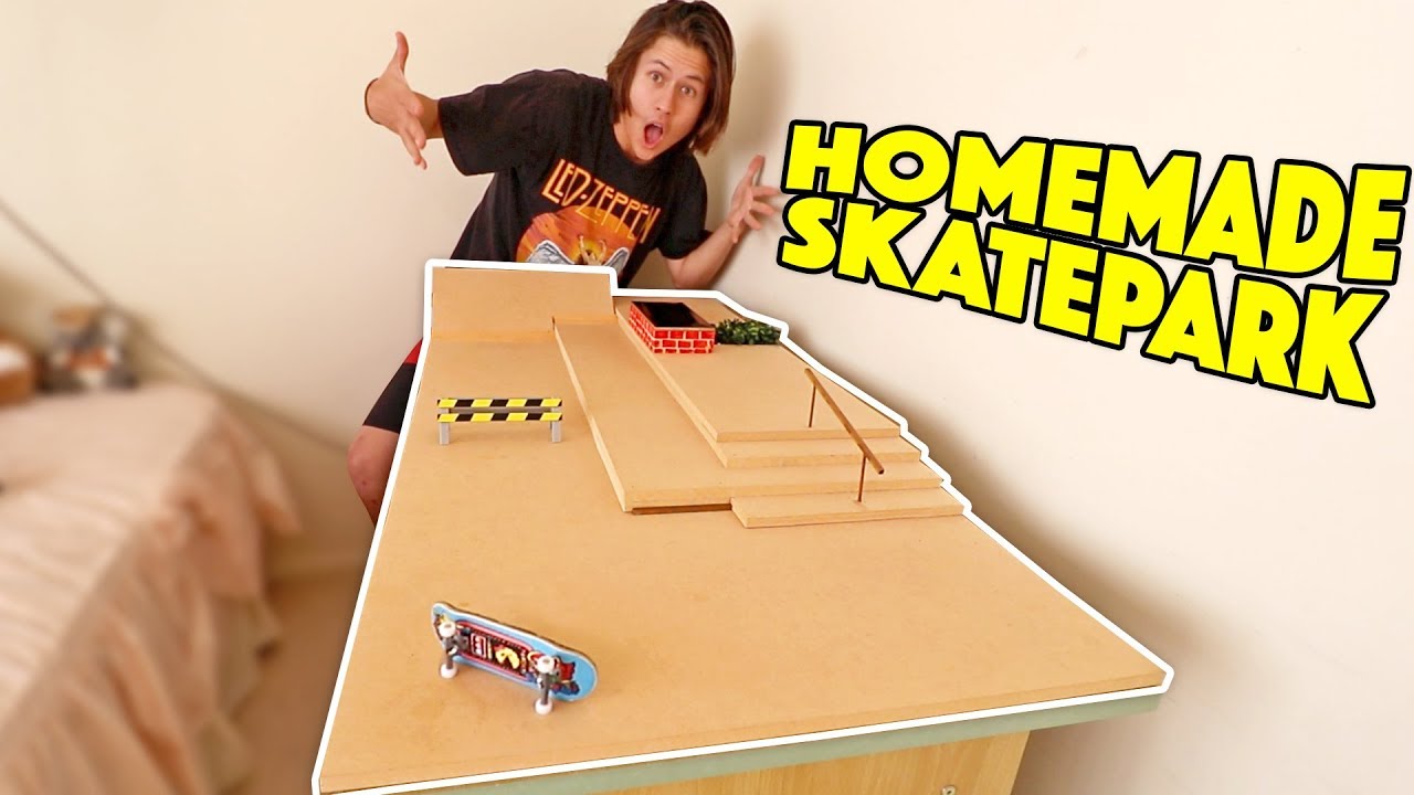 My Homemade Fingerboard Skatepark! - Youtube