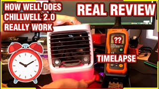 ChillWell 2.0 Review 🥵 with Timelapse Thermometer 🌡️ + Sound Meter 🔊 of ChillWell 2.0 Air Cooler ❄️