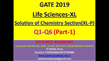 GATE 2019 Life Science-Chemistry Solution-PART-1