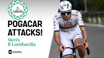Tadej Pogacar launches POWERFUL attack at Il Lombardia 🚀 | TNT Sports Cycling