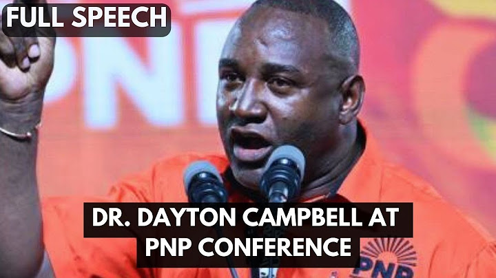 Dr. Dayton Campbell delivers emotionally charged speech at PNP Conference (Full Speech)