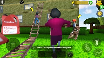 Scary Teacher 3D | MOD MENU | troll mini Miss T  (android, ios) part 1477