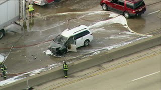 Fiery Crash Blocks Inbound Eisenhower Expressway