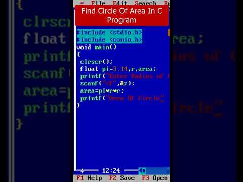 Calculate Area of circle Part 18 | C Programming #shorts #coding