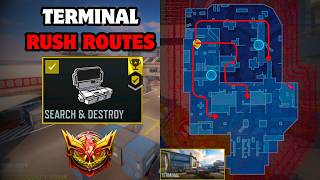 Terminal SnD Rush Routes !! (CODm Best Search & Destroy Rush Routes)