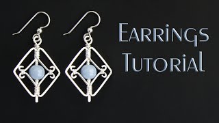 Wire Wrapped Jewelry Tutorial: Art Deco Kite Earrings | Intermediate Wrapping Project