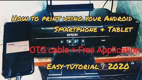 Print Using Your Android Smartphone / Tablet | Using OTG Cable & Free Application | Tutorial 2020