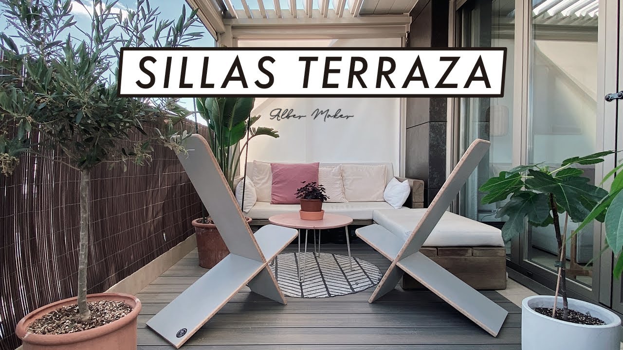 SILLAS PLEGABLES NÓRDICAS PARA TERRAZA HECHAS CON DOS TABLONES 