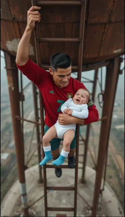👶 Ronaldo Saves Baby from Falling Down! #shorts #cristianoronaldo #cr7 #ronaldo #babyrescue #rescue