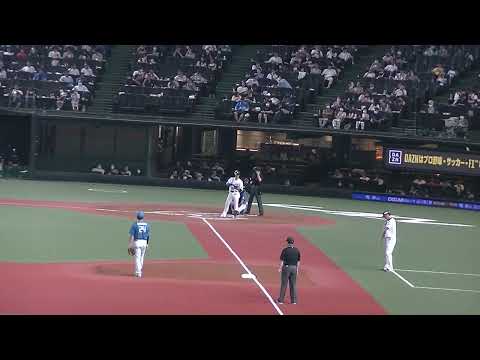 無死二塁 外崎修汰の打球サード野村佑希の守備
