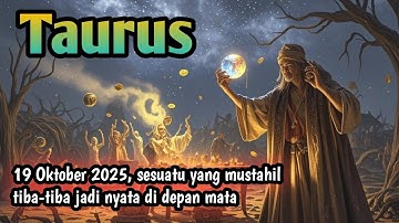 Zodiak Taurus Hari Ini ‼️ 19 Oktober 2025, sesuatu yang mustahil tiba-tiba jadi nyata di depan mata
