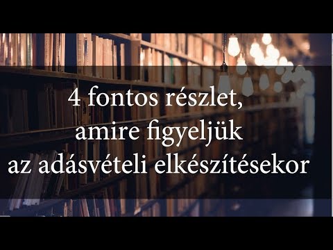 Videó: Mitől függenek az adásvételi szerződések?