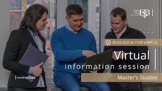EBS Virtual information session – Master's Studies