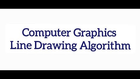 Line Drawing Algorithm in Computer Graphics