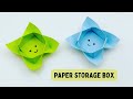 DIY MINI ORIGAMI STORAGE BOX / Paper Crafts For School / Paper Craft / Paper Box DIY / Organizer