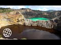Tri-colored Crater Lakes of Mt. Kelimutu, Indonesia in 4K (Ultra HD)
