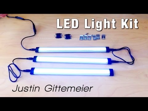 3 패널 LED 조명 키트-[개봉 및 설치]-저렴한 LED 조명