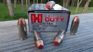 .40 Hornady CRITICAL DUTY Ammo Review &amp; Gel Test