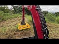 ROÇADEIRA ACOPLADA EM MINI ESCAVADEIRA YANMAR VIO 55
