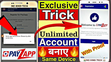 How to create Unlimited Payzapp Account in One Device || Create Unlimited Payzapp Account Trick 🔥