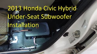 2013 Civic Under Seat Subwoofer Installation