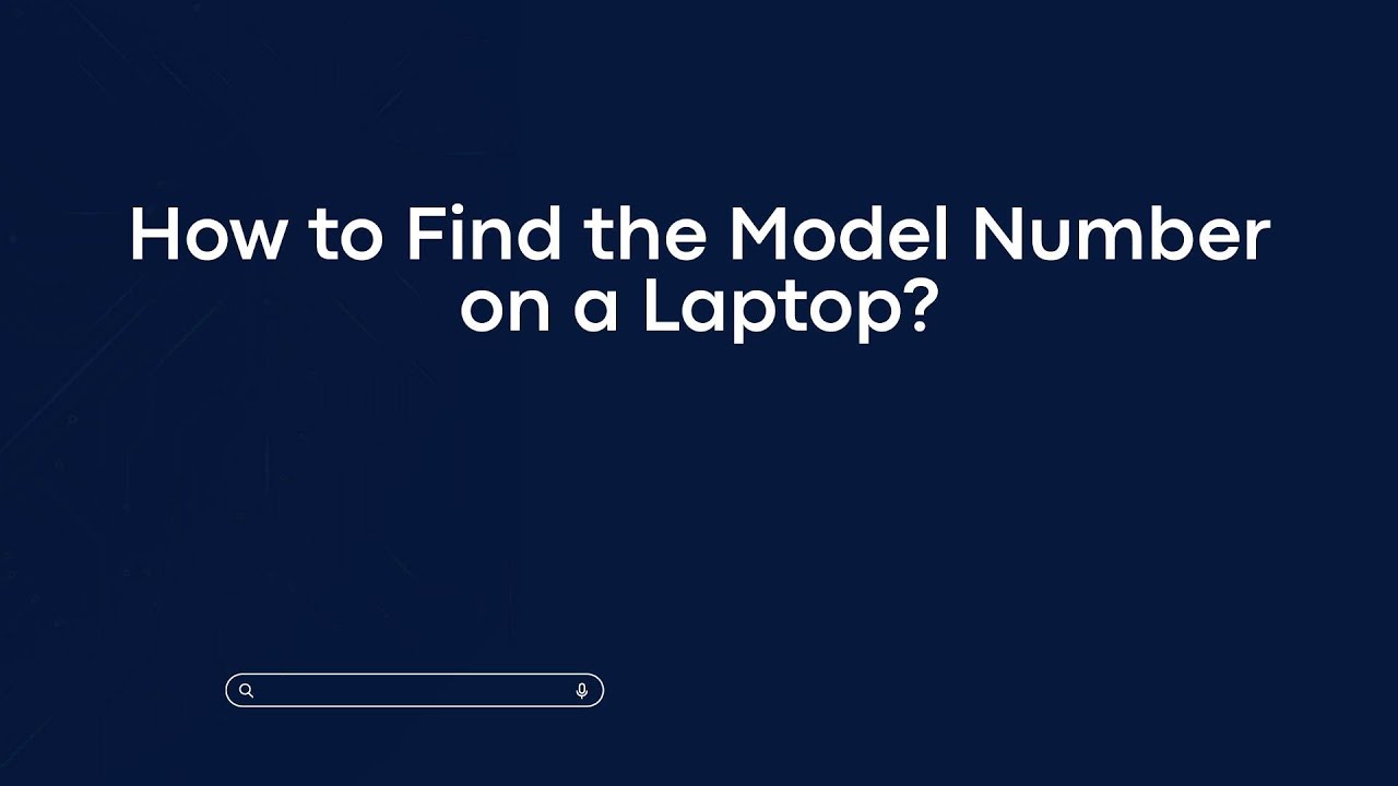 Modelnumber 2la How to Find the Model Number on a Laptop? - YouTube