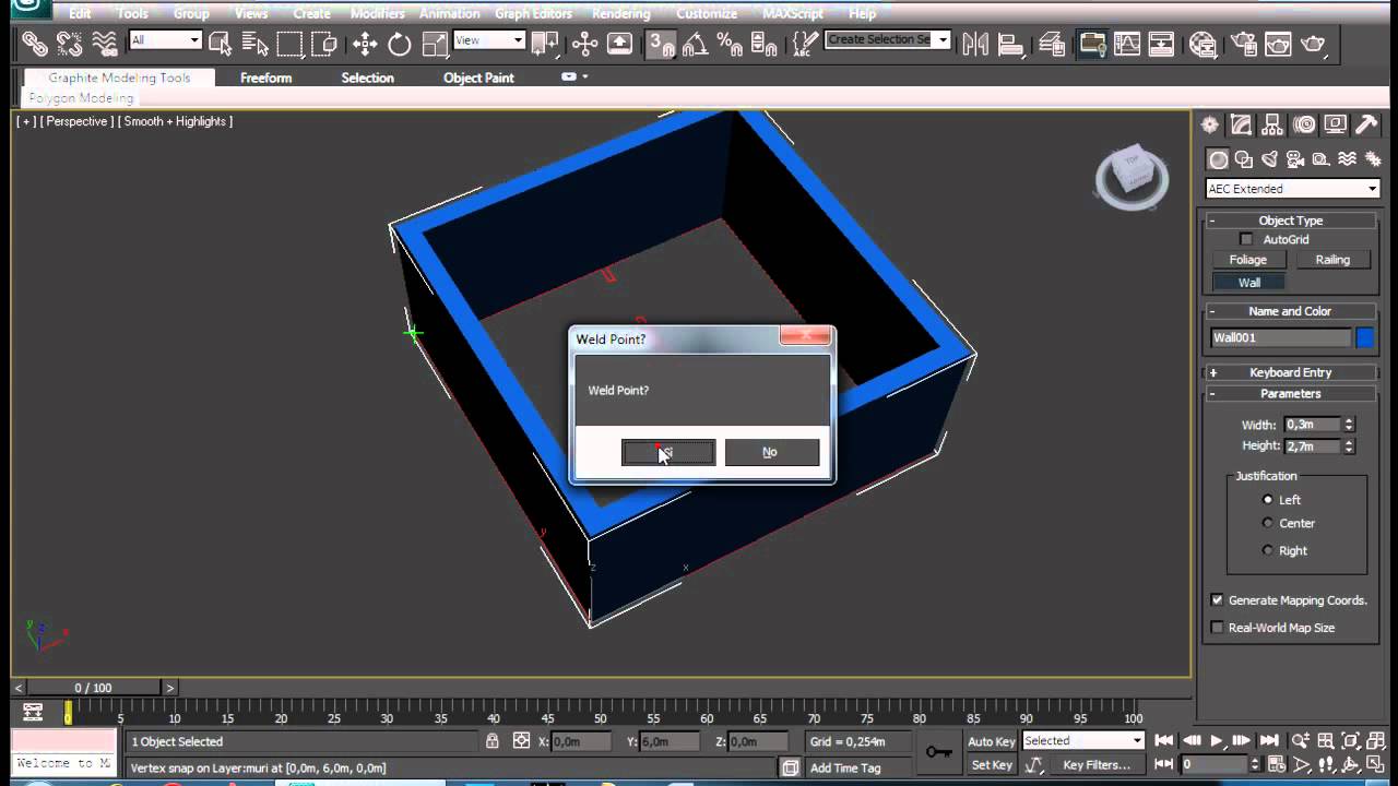 3d Studio Max tutorial 20 muri wall