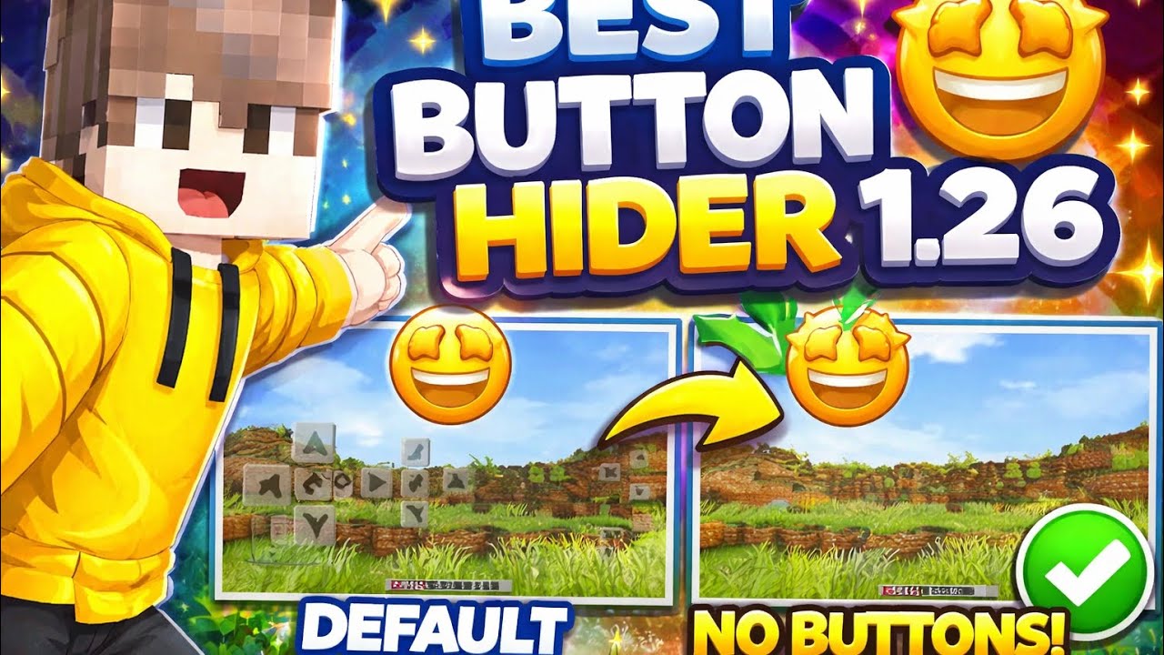 How To Hide Button in Minecraft PE 1.21 🤯 - YouTube