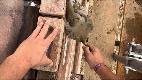 Laying Bricks on a Timber Frame Build! Using Pick and Dip Method