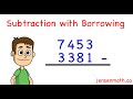 Subtraction with borrowing  jensenmathca