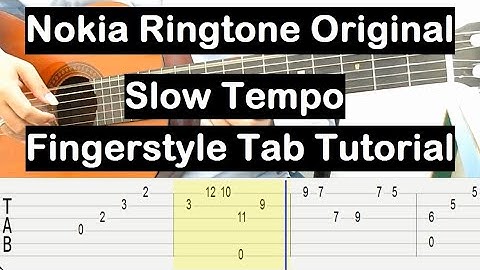 Nokia Ringtone Original on Guitar Fingerstyle Tab Tutorial (Slow Tempo) Guitar Lessons for Beginners