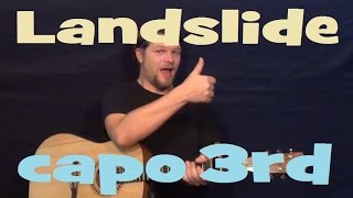 Landslide (Fleetwood Mac) Guitar Lesson Strum Chords Fingerstyle How to Play Tutorial C Am G D Em