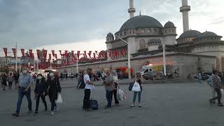 Beautiful Azan in Taksim Square Mosque Istanbul Turkey
