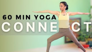 60 Min | Morning Yoga & Pranayama Practice to connect with Body & Mind | Full body Yoga