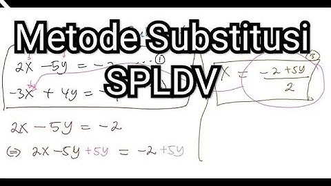 Cara Mencari Solusi Sistem Persamaan Linear Dua Variabel SPLDV | Metode SUBSTITUSI | Matematika