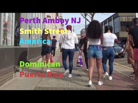 Perth Amboy NJ Smith St City USA America Near Staten Island 4K