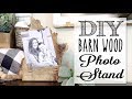 DIY Barn Wood Photo Stands