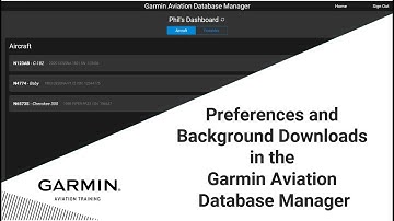 Preferences and Background Downloads in the Garmin Aviation Database Manager