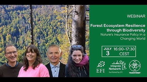 Integrate Network Webinar 2024: Forest Ecosystem Resilience through Biodiversity
