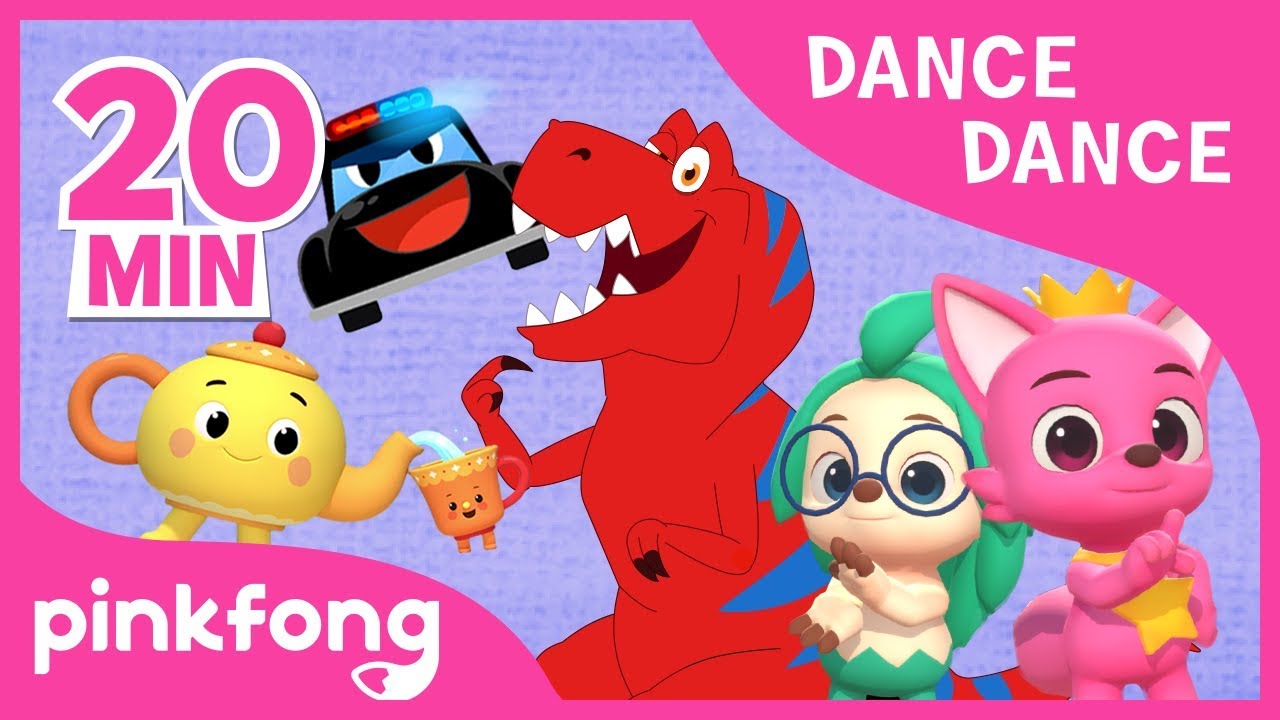 Tyrannosaurus-Rex and more | Dance Dance | +Compilation | Pinkfong ...