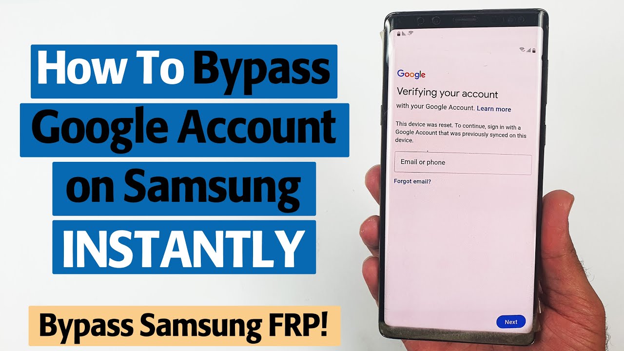 What is FRP | How to Bypass Google Account Verification After Reset on  Samsung -Bypass FRP Lock 2023 - YouTube